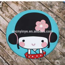 2015 new design soft PVC coaster, lovely cartoon pvc coaster rubber beer coaster